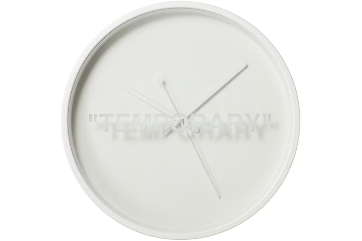 Virgil Abloh x IKEA MARKERAD "TEMPORARY" Wall Clock