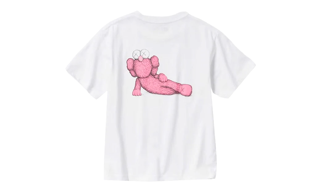 Uniqlo T-Shirt KAWS Pink Graphic
