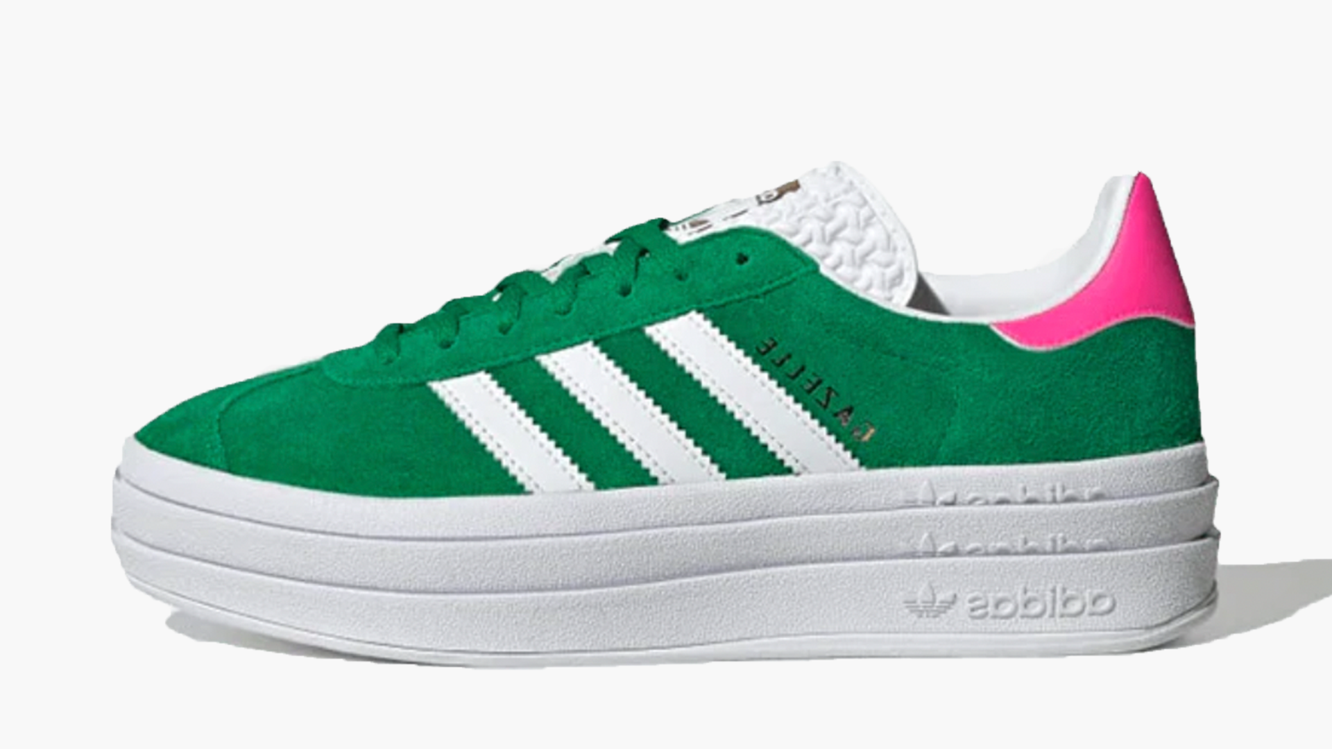 Adidas Gazelle Bold Green Lucid Pink