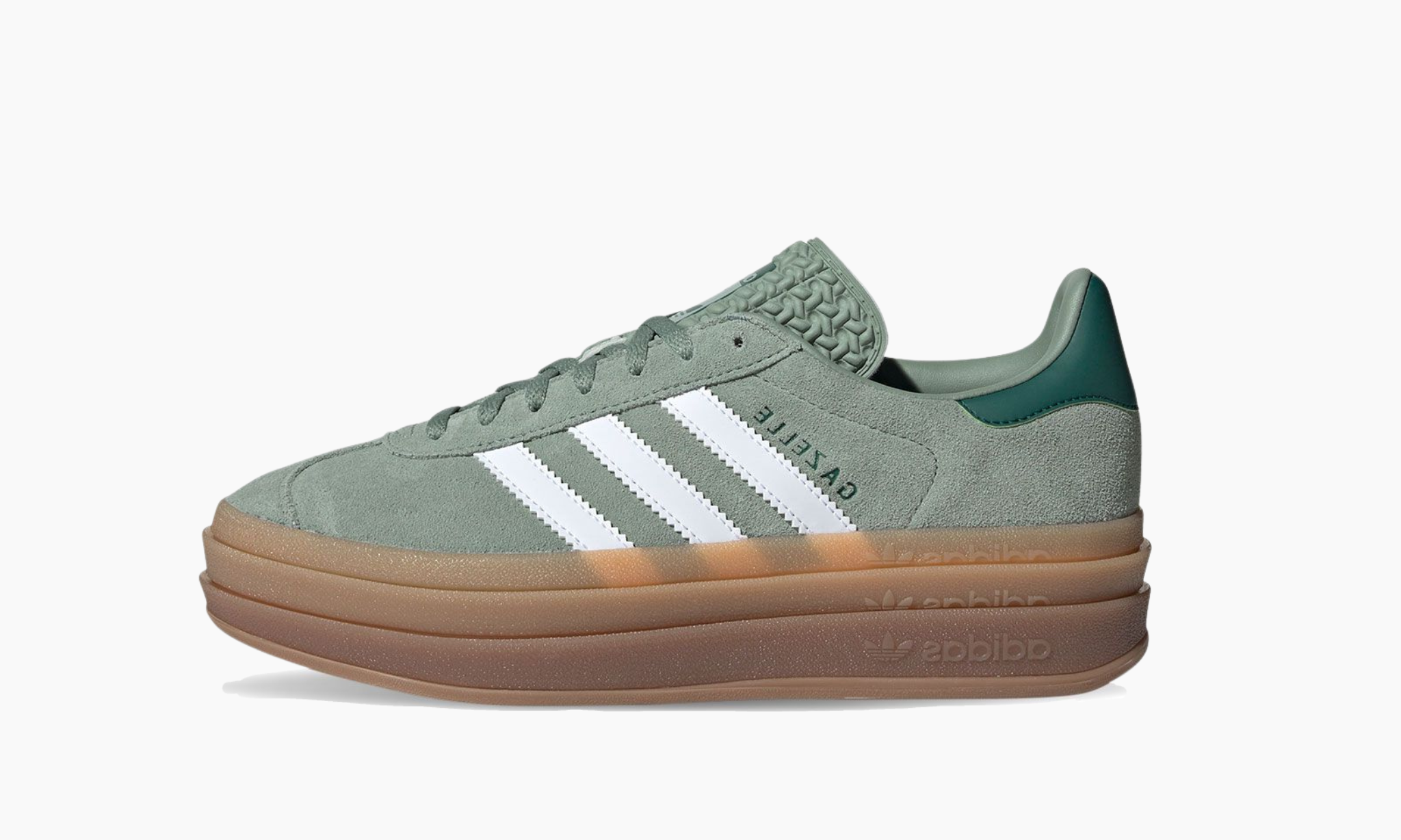 Adidas Gazelle Bold Silver Green Gum