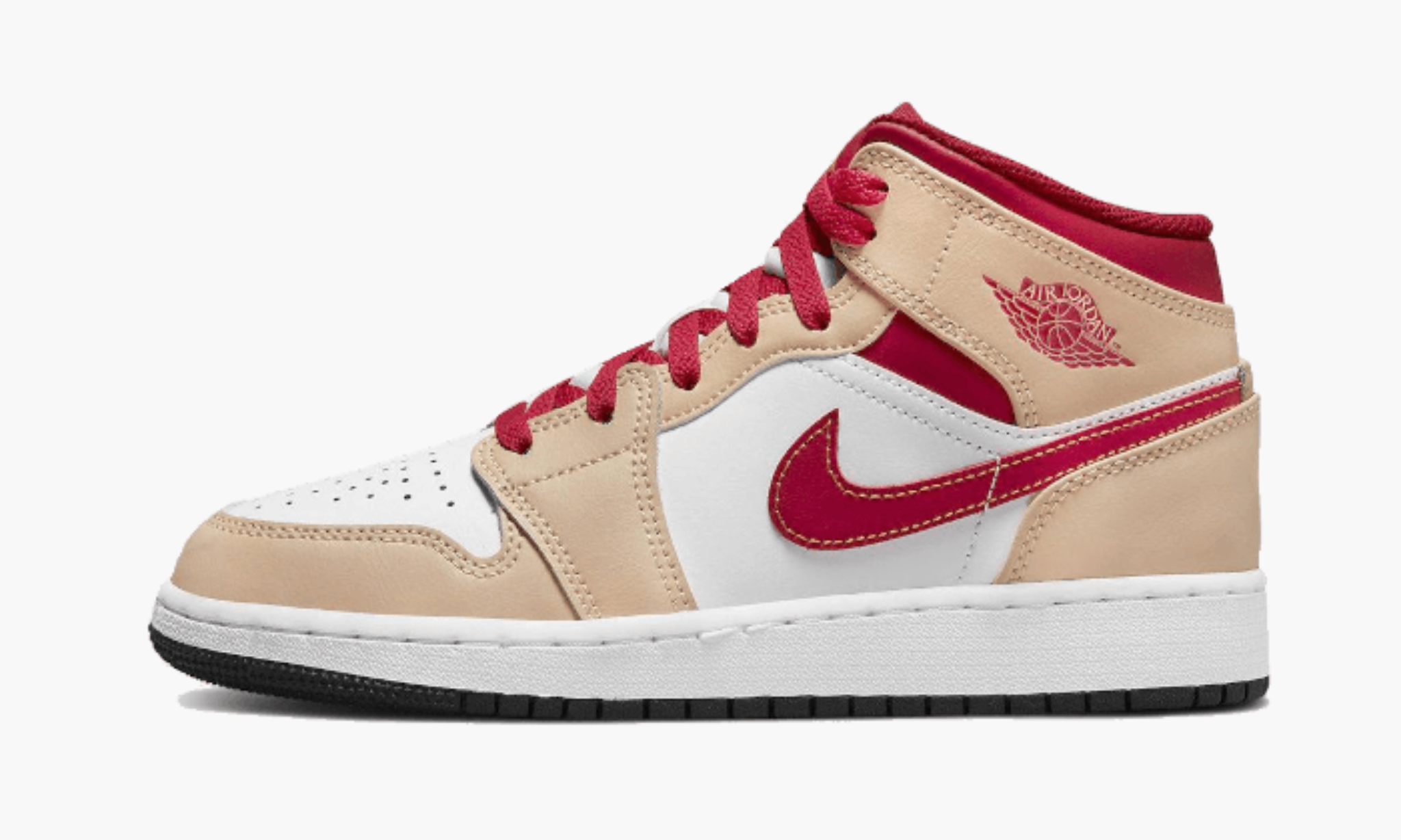 Air Jordan 1 Mid Beige Red