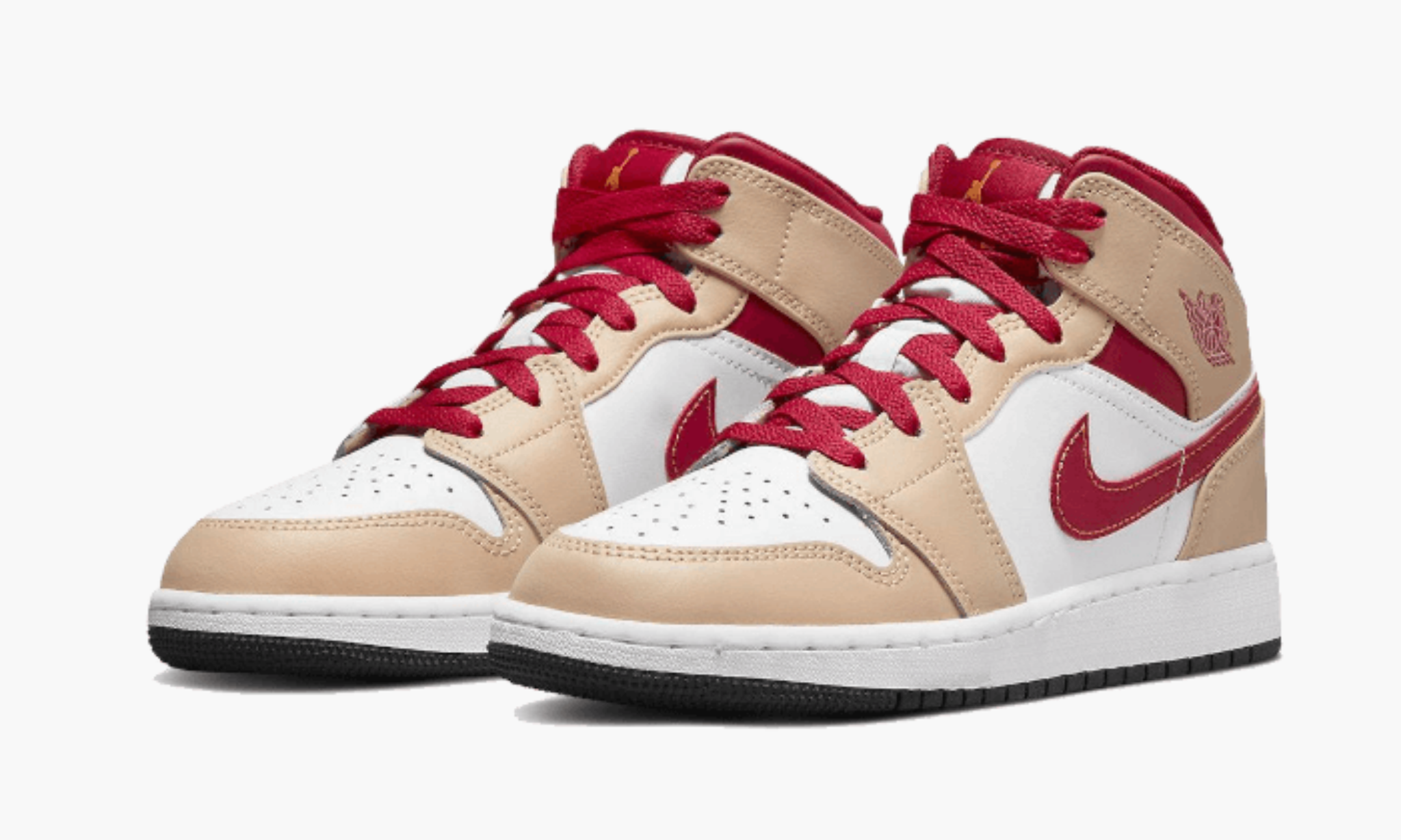 Air Jordan 1 Mid Beige Red