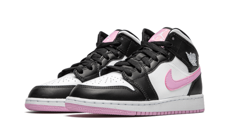 Air Jordan 1 Mid White Black Light Arctic Pink