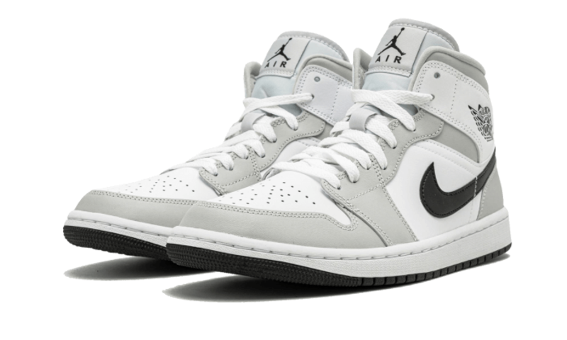 Air Jordan 1 Mid White Light Smoke Grey