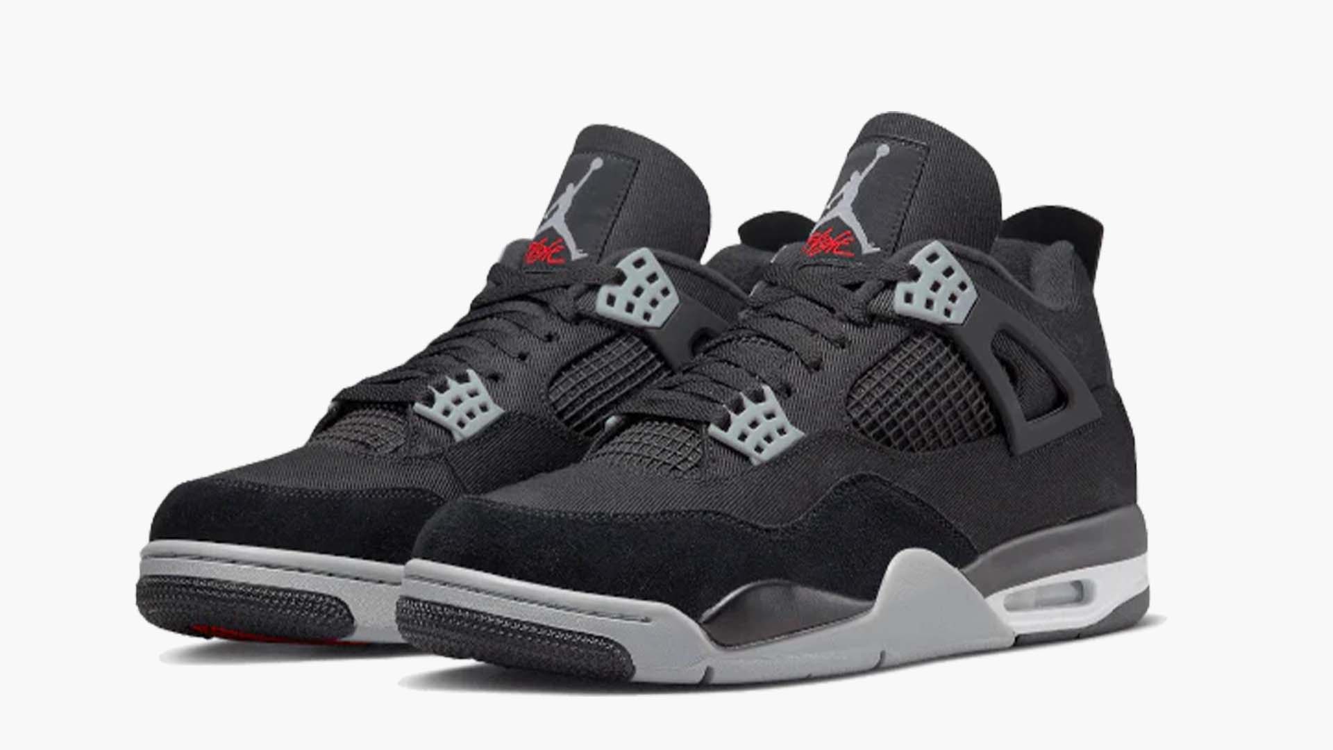 Air Jordan 4 Black Canvas