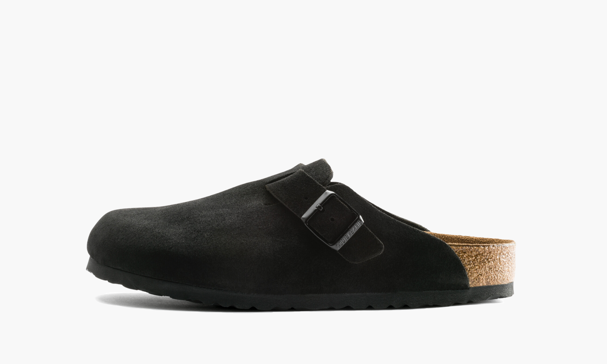 Birkenstock Boston Soft Footbed Suede Leather Black