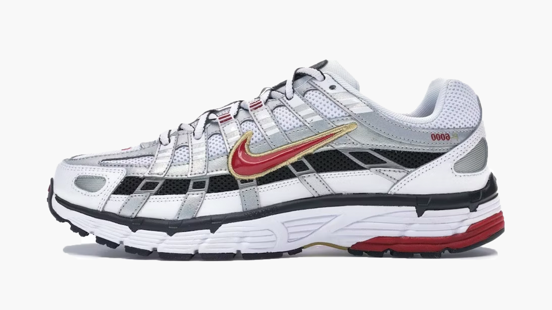 Nike P-6000 White Gold Red