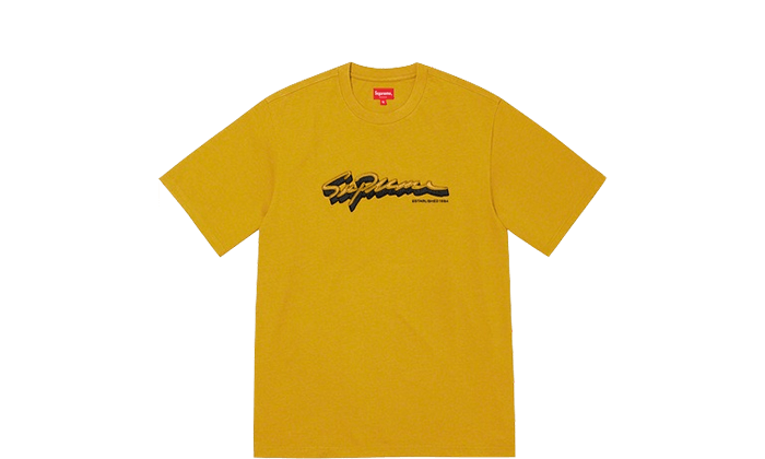 Supreme Shadow Script S/S Top Dusty Yellow