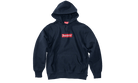 Supreme Swarovski Box Logo Hooded Sweatshirt Navy